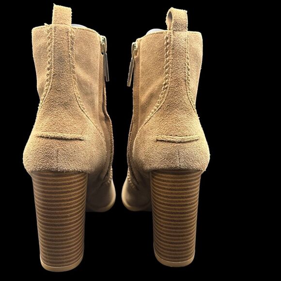 Nine West Women’s Leather Quicksand Ankle Boots Tan Size 5.5 - Picture 11 of 14